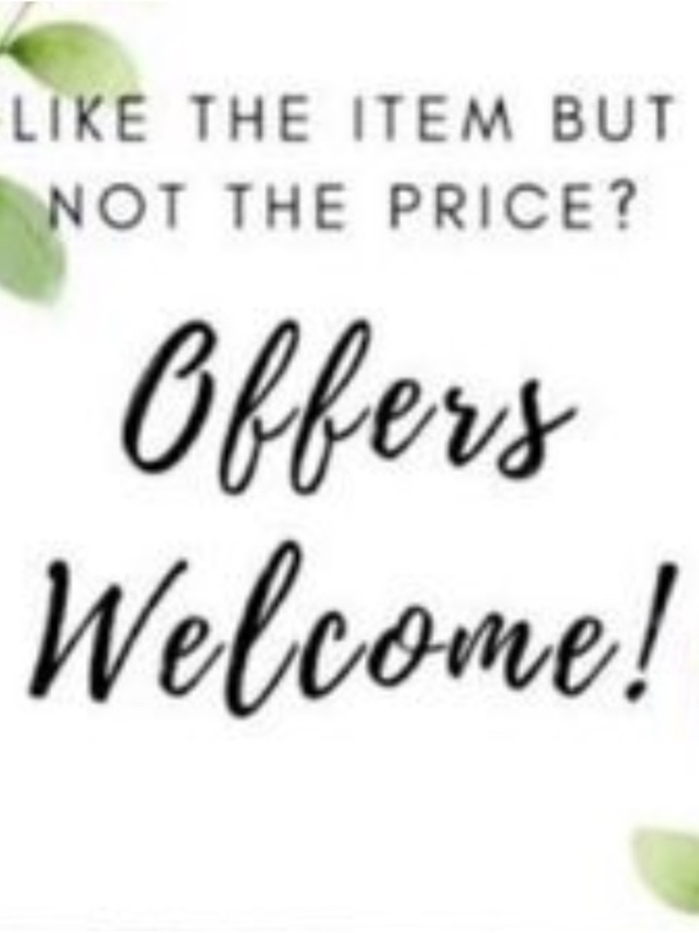 Offers Welcome Graphic Print - Black Text on White